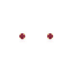 Boucles d'oreilles or 750 jaune rubis
