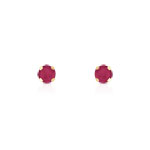 Boucles d&rsquo;oreilles or 750 jaune rubis