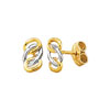 Boucles d'oreilles or 750 2 tons