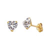 Boucles d'oreilles or 750 jaune zirconia