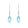 B.O. or 750 blanc topaze bleue traitée et diamant