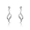 Boucles d oreilles or 750 blanc diamant