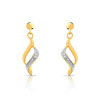 Boucles d'oreilles or 750 2 tons diamant
