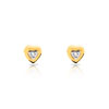 Boucles d'oreilles or 750 2 tons diamant