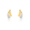 Boucles d'oreilles or 750 2 tons diamants