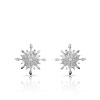 Boucles d'oreilles or 750 blanc diamant