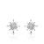 Boucles d&rsquo;oreilles or 750 blanc diamant