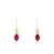 Boucles d&rsquo;oreilles or 750 jaune rubis zirconia