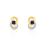 Boucles d&rsquo;oreilles or 750 2 tons saphir
