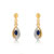 Boucles d&rsquo;oreilles or 750 2 tons saphir