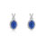 Boucles d&rsquo;oreilles or 750 blanc saphir et diamant