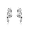 Boucles d'oreilles or 750 blanc diamant