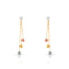 Boucles d'oreilles 3 ors 750 zirconia