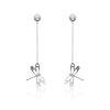 Boucles d'oreilles or 750 blanc