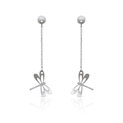 Boucles d'oreilles or 750 blanc