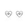 Boucles d'oreilles or 750 blanc diamant