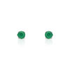 Boucles d'oreilles or 750 blanc émeraude