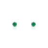 Boucles d'oreilles or 750 blanc émeraude