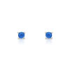 Boucles d'oreilles or 750 blanc saphir