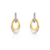 Boucles d'oreilles 2 ors 750 diamant
