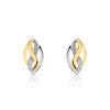 Boucles d'oreilles 2 ors 750 diamant