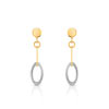 Boucles d'oreilles 2 ors 750