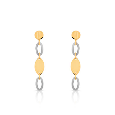 Boucles d'oreilles 2 ors 750