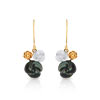 Boucles d oreilles or 750 jaune nacre