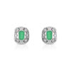B.o. or 750 blanc émeraude et diamant