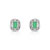 B.o. or 750 blanc &eacute;meraude et diamant
