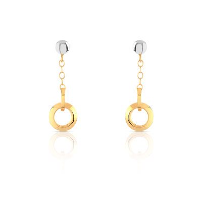 Boucles d oreilles 2 ors 750