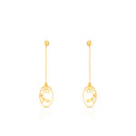 Boucles d oreilles or 750 jaune