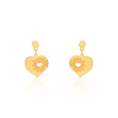 Boucles d oreilles or 750 jaune