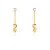 Boucles d oreilles or 750 jaune zirconia