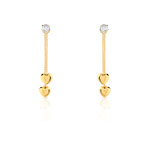 Boucles d oreilles or 750 jaune zirconia