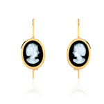 B.o. or 750 jaune camées nacre et onyx