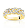 Bague plaqué or 2 tons zirconia