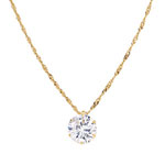Collier or 750 jaune zirconia