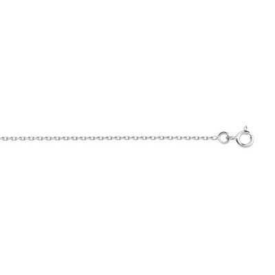 Chaîne maille forçat or 750 blanc 40 cm