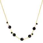 Collier jaune cristal Swarovski noir