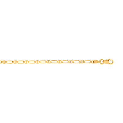 Chaîne maille marine or 750 jaune 50 cm