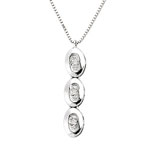 Collier or 750 blanc diamant
