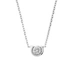 Collier or 750 blanc diamant