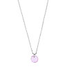 Collier or 750 blanc améthyste