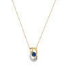 Collier or 750 2 tons saphir