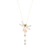 Collier or 750 2 tons pierre fine et diamant