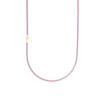 Collier mauve rayonne fermoir or 750 jaune