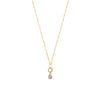 Collier or 750 jaune améthyste