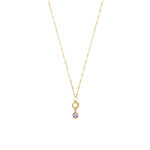 Collier or 750 jaune am&eacute;thyste