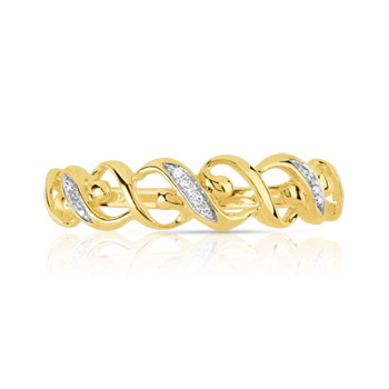 Bague or 375 2 tons diamant